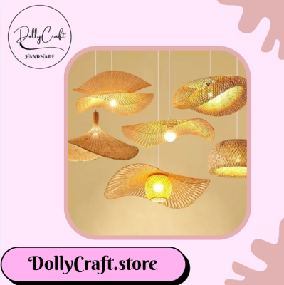đèn lồng mây tre đan trang trí handmade