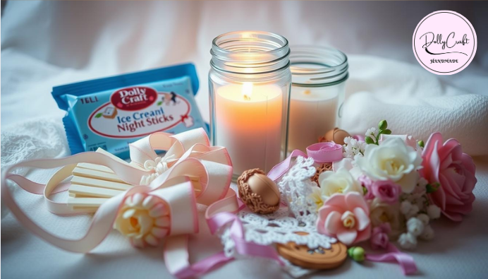 vật liệu làm đèn ngủ handmade bằng que kem