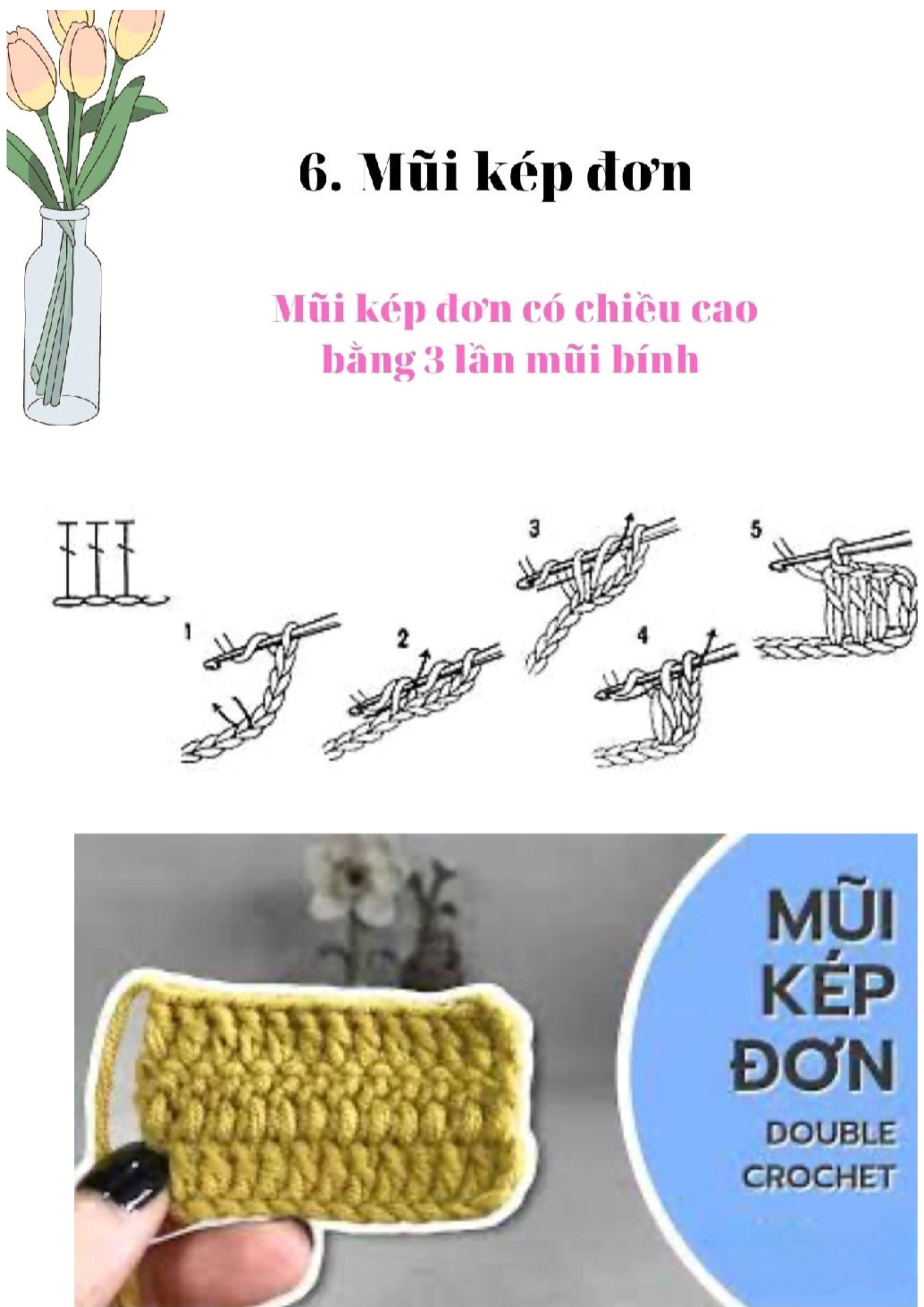 Các mũi móc len cơ bản