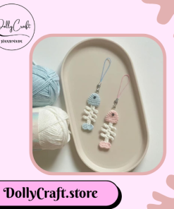 Móc khóa cặp handmade xương cá