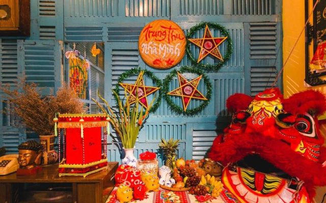 trang trí trung thu đơn giản tại nhà