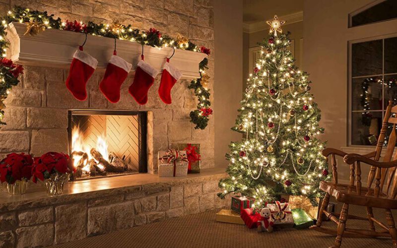 trang trí cây thông noel